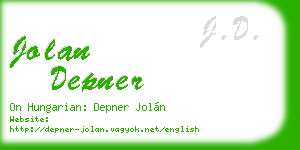 jolan depner business card