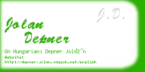 jolan depner business card